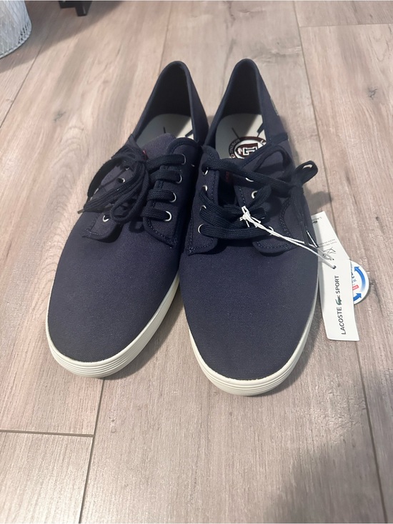 Lacoste Other - Lacoste Men’s Navy Canvas Low-Top Sneakers With OrthoLite Insoles